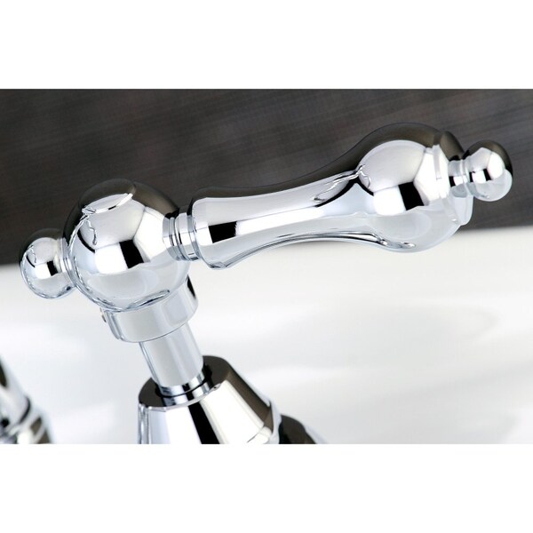 KS7971AL English Country Bathroom Bridge Faucet, Polished Chrome